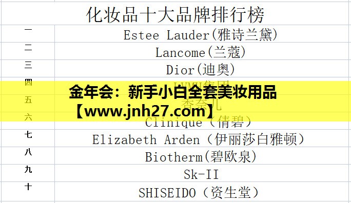 新手小白全套美妆用品